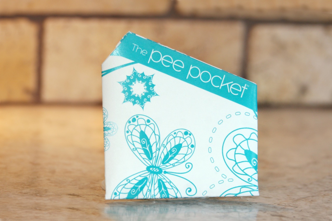 The folded Pee Pocket funnel